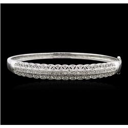 0.50ctw Diamond Bangle Bracelet - 14KT White Gold