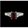 Image 2 : 2.56ct Ruby and Diamond Ring - 14KT White Gold