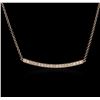 Image 1 : 14KT Rose Gold 0.84ctw Diamond Necklace