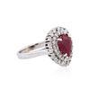Image 1 : 18KT White Gold GIA Certified 2.82ct Ruby and Diamond Ring