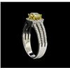 Image 4 : 1.44ctw Light Yellow Diamond Ring - 14KT Two-Tone Gold