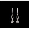Image 1 : 0.85ctw Diamond Earrings - 18KT White Gold