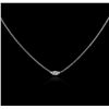 Image 1 : 14KT White Gold 0.14ct Diamond Solitaire Necklace