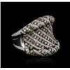 Image 1 : 18KT White Gold 1.92ctw Brown Diamond Ring