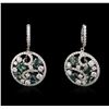 Image 1 : 14KT White Gold 2.61ctw Alexandrite and Diamond Earrings