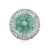 Image 2 : 18KT White Gold 13.45ctw Tourmaline and Diamond Ring