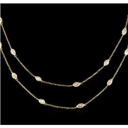 6.56ctw Diamond Necklace - 18KT Yellow Gold