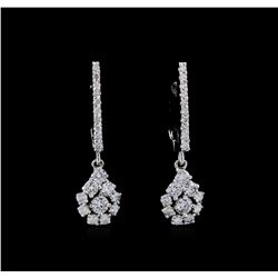 0.85ctw Diamond Earrings - 14KT White Gold