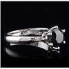 Image 3 : 14KT White Gold 1.50ct Black Diamond Ring