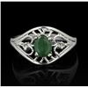 Image 2 : SILVER 0.41ct Emerald and Topaz Ring