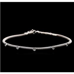 0.30ctw Diamond Bangle Bracelet - 14KT White Gold