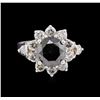 Image 2 : 3.17ct Fancy Black Diamond Ring - 14KT White Gold