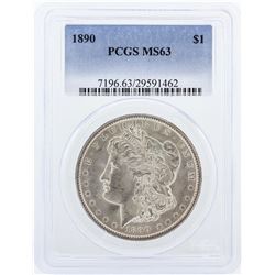 1890 PCGS Graded MS63 Morgan Silver Dollar