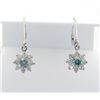 Image 2 : 1.00ctw Blue Diamond Earrings - 14KT White Gold