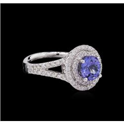 14KT White Gold 1.43ct Tanzanite and Diamond Ring