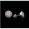 Image 2 : 18KT White Gold 1.39ctw Diamond Stud Earrings