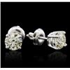 Image 1 : 14KT White Gold 1.09ctw Diamond Solitaire Earrings