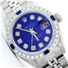 Image 1 : Rolex Stainless Steel Diamond and Sapphire DateJust Ladies Watch