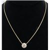 Image 6 : 1.09ct Diamond Pendant With Chain - 14KT Yellow Gold