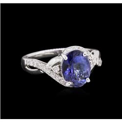 2.78ct Tanzanite and Diamond Ring - 14KT White Gold