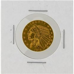 1916-S $5 AU Indian Head Half Eagle Gold Coin