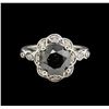 Image 4 : 14KT White Gold 3.68ct Black Diamond Ring