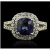 Image 4 : 14KT White Gold 2.53ct Tanzanite and Diamond Ring