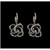 Image 1 : 1.03ctw Diamond Earrings - 14KT White Gold