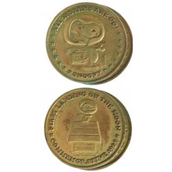 Two U.S. 1969 Apollo XI Gold Medals