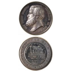 Brazil 1858 Dom Pedro II Silver Medal