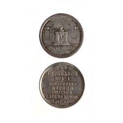 Brazil 1864 Dom Pedro II Silver Medal