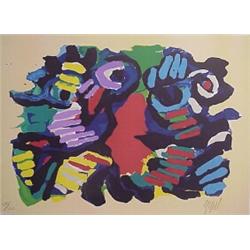 Karel Appel (b. 1921) Dutch, UNTITLED, color lithograph, signed, numbered edition of 160, sheet...