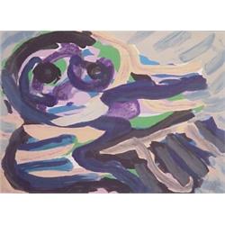 Karel Appel (b. 1921) Dutch, UNTITLED, color lithograph, signed, numbered edition of 160, sheet...