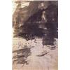 Image 1 : Asian School (20th Century), MEN IN BOATS, ink wash on paper, 69 x 47", linen backed, signed an...