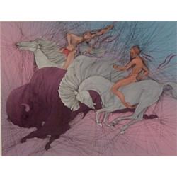 Guillaume Azoulay (b. 1949) Morrocan, TWILIGHT, color lithograph, signed, numbered edition of 2...