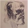 Image 1 : Leonard Baskin (1922-2002) American, PORTRAIT, etching, signed, numbered edition of 100, image...