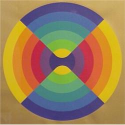 Herbert Bayer (1900-1985) German, CHROMATIC INTERSECTION, 1970, color screenprint, signed, numb...