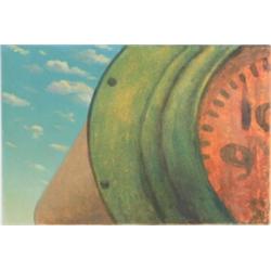 John Beerman (20th Century) American, TIME, 1985, color monotype, signed, inscribed "1/1", imag...