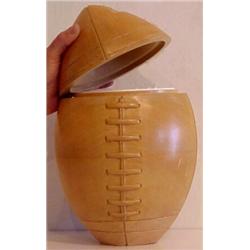 Lucciano Bini (20th Century) Italian, FOOTBALL, carved wood sculpture with hidden interior cham...