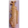 Image 1 : Lucciano Bini (20th Century) Italian, GOLF, carved wood sculpture, 38 x 13 x 3", stamped signed...