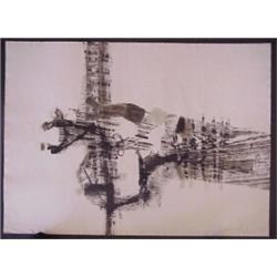 Raoul Cancio (20th Century) Cuban, UNTITLED, 1961, ink and watercolor on paper, each 19 x 26",...