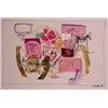 Image 1 : Ross Coates (20th Century) American, UNTITLED, 1988, watercolor on paper with collage, 18 x 24"...