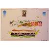 Image 1 : Ross Coates (20th Century) American, TEMPLE BAR, 1988-89, mixed media collage on paper, 18 x 24...