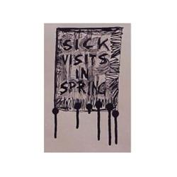 Contemporary School (20th Century), SICK VISITS IN SPRING, ink drawing on paper, sheet 15 x 11"...