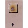 Image 1 : Contemporary School (20th Century), UNTITLED, ink drawing on paper with cigarette burn-hole des...