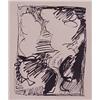 Image 1 : Contemporary School (20th Century), UNTITLED, ink drawing on paper, sheet 15 x 11", from the Sa...