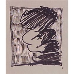 Contemporary School (20th Century), UNTITLED, ink drawing on paper, sheet 15 x 11", from the Sa...