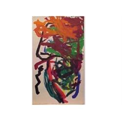 Contemporary School (20th Century), UNTITLED, circa 1960, oil painting on paper, 25 1/4 x 15",...