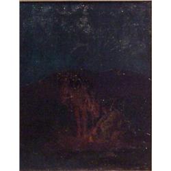 Attributed to: Charles Craig (1846-1931) American, CAMPFIRE, oil painting on canvas, 20 x 16",...