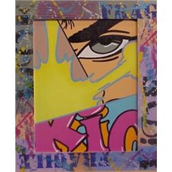 Crash (John Matos) (b. 1961) American, UNTITLED (Fragile), 1995, acrylic painting on canvas, si...
